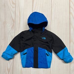 The North Face Kids Blue and Black Raincoat
